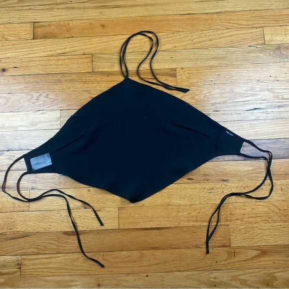 H&M Handkerchief Black Diamond Top Back/Neck Tie Size M - Picture 3 of 6